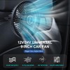 XOOL Clip Car Fan, 9 Inches 12V/24V Fan for Front/Rear