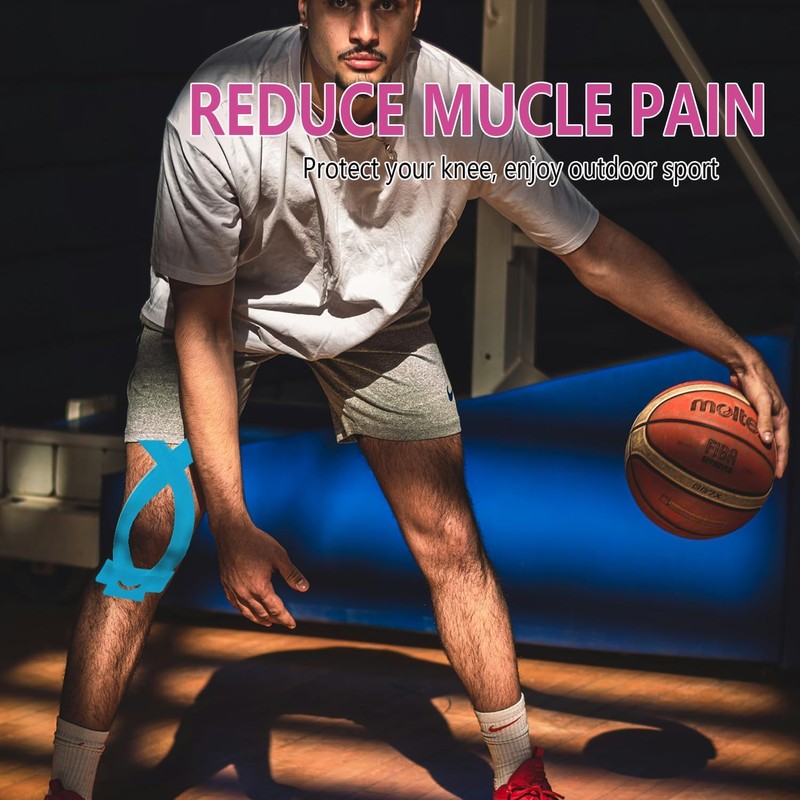 ANAMPION Kinesiotapes Vorgeschnitten for Knees,10Stück Wasserfestes kinesiotape für Knee Schmerzlinderung,Original