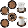 Drink Coasters Set of 4, 4.7x4.7 inch Cute Absorbent Felt