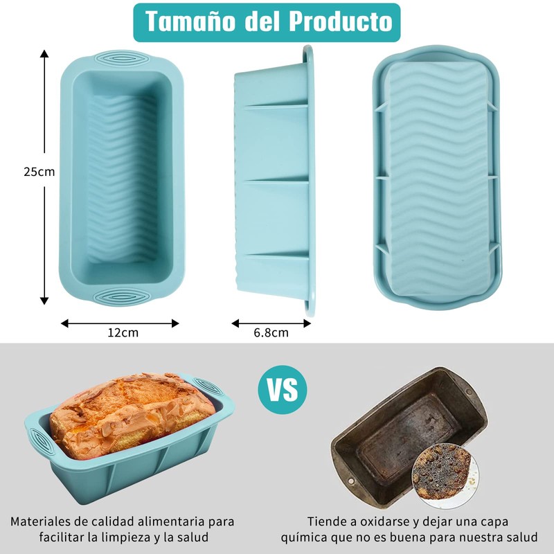 SYCYKA Molde para Pan, 2 Piezas Moldes de Silicona para