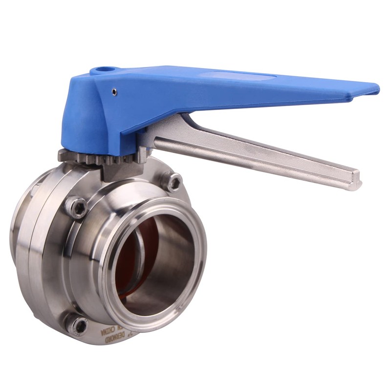 DERNORD 2 Pack Butterfly Valve with Blue Trigger Handle Stainless
