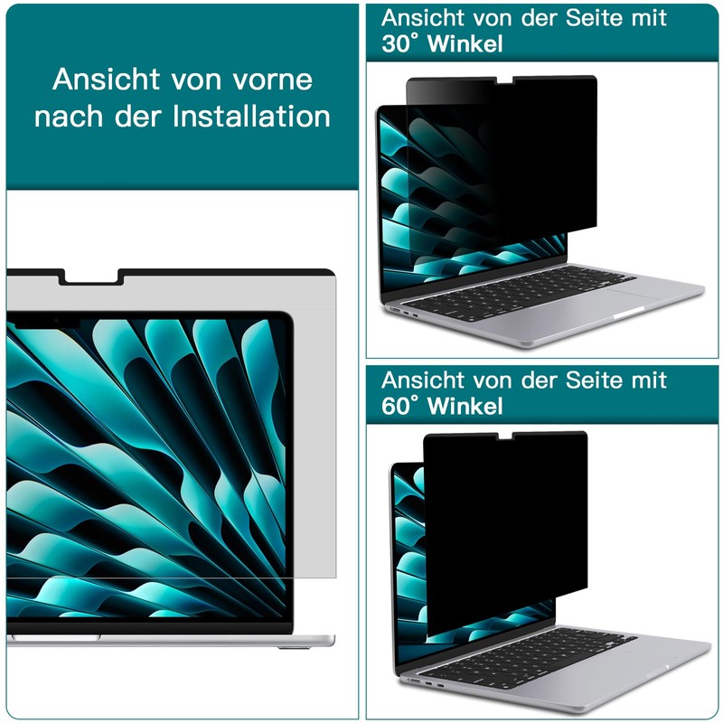 PYS Magnetic Privacy Screen Protector for MacBook Air 13 Inch