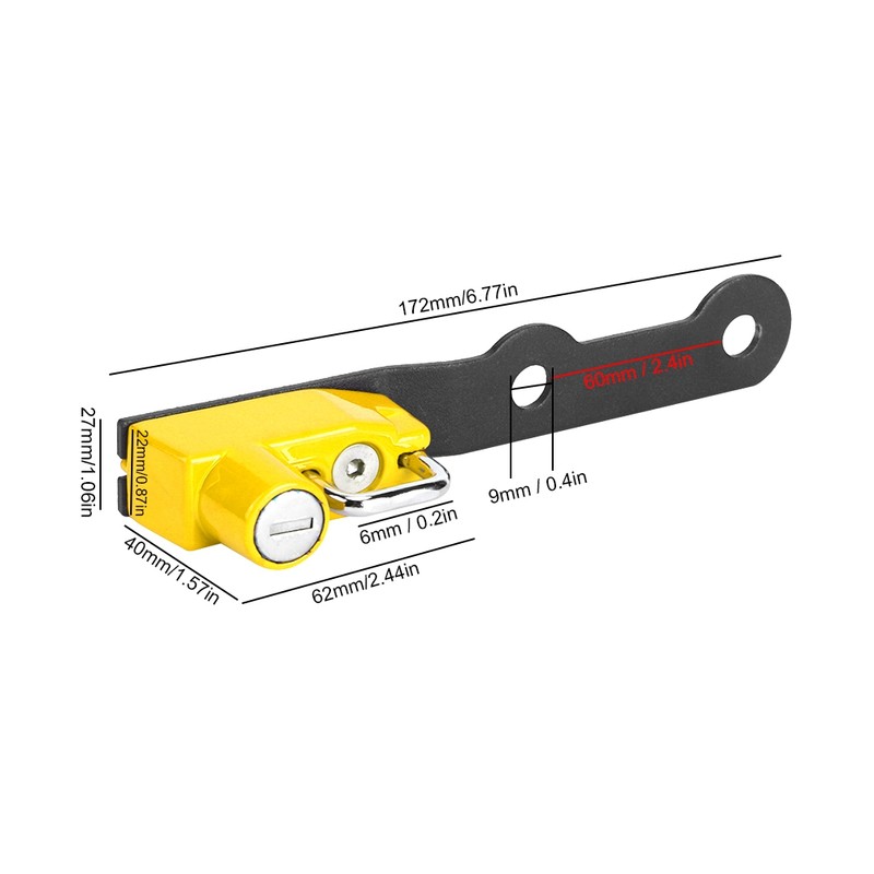 Motorcycle Modification Aluminum Alloy Helmet Lock Mount Hook Fit for