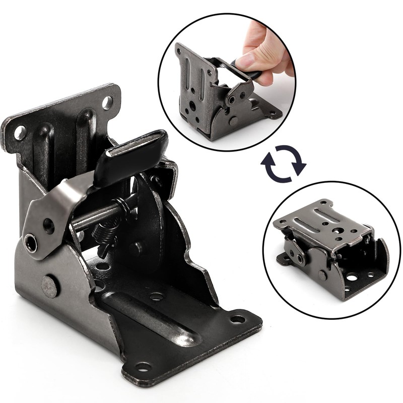 WUWEOT 8 Pack Table Leg Folding Brackets, Self-Locking Hinge Hardware