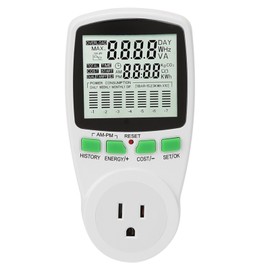 Energy Monitor 0.000KWh‑9999KWh Power Meter Plug 0‑16A Electricity Usage Monitor
