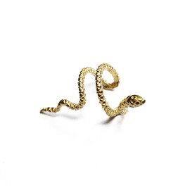 Gold/Silver 925 Sterling Silver Snake Conch Ear Cuff (Gold Left)