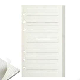 HUIKKJP Notebook Refills, Personal Organizer Refills, Horizontal Rule, Business Notebook, Dedicated Leaf, Refill Paper, For Loose Paper, For Binder (A6, 6 Holes, 80 Sheets)