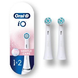 Oral-B iO Gentle Care - Cabezales de cepillo de repuesto, color blanco, 2 unidades
