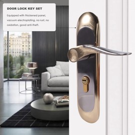 Iunipusy Household Door Lock Set with Key for Home, Aluminium Alloy, Anti-Theft