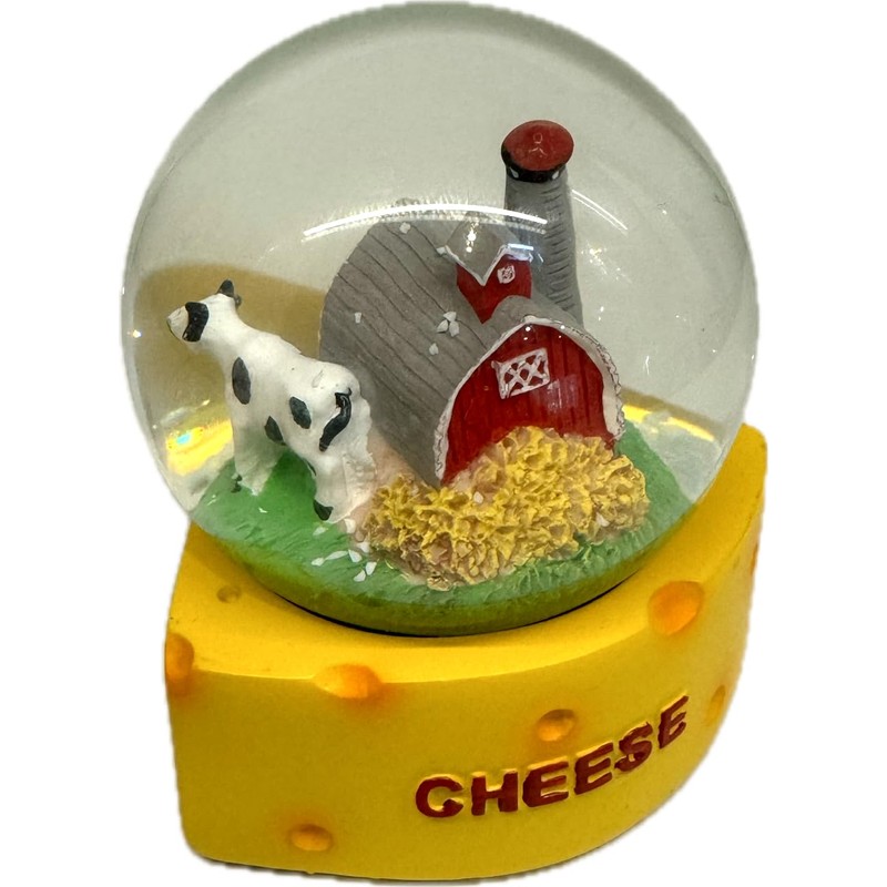 Generic Wisconsin Cheese Farmers Snow Globe 65mm