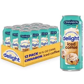 International Delight Iced Coffee, Cinnabon®, Grab and Go Coffee Drinks Made with Real Milk and Cream, 15 FL OZ Can, 12 Count