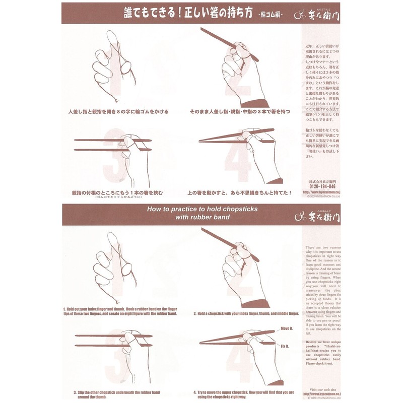 Hyozaemon ST-045 Dishwasher Safe Wakasa Lacquer Chopsticks 7.5 inches (19