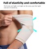 Jezcosy FlexiFit Elbow Compression Brace，Elbow Compression Sleeve (Large,Beige)