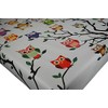 Karina Home Wipe Clean Tablecloth Oilcloth Vinyl Ozzy Owl White