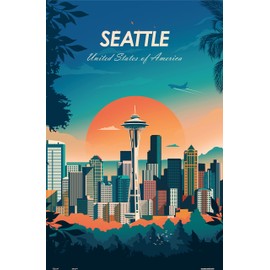 Pintoo Jigsaw Puzzles 600 Piece for Adults - Studio Inception - World Travel - Seattle Beautiful Plastic Puzzle for Home Decor Zero Dust Easy Storage [H3302]