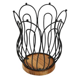 Coffee Pod Holder - K Cup Holder for Nespresso Pods Holder, Metal K Cup Organizer, Coffee Pod Storage, Bar Accessories Large Capacity Storage Basket for Kitchen Desktop (7.68 x 6.10 x 6.10 '')