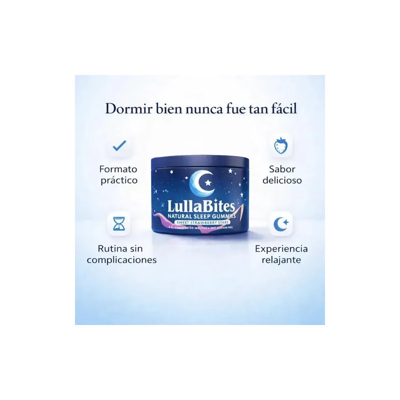 Gomitas Para Dormir Sin Melatonina Lullabites 60 Pzas