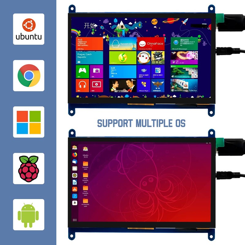 Hosyond 7 Inch IPS LCD Touch Screen Display Panel 1024×600