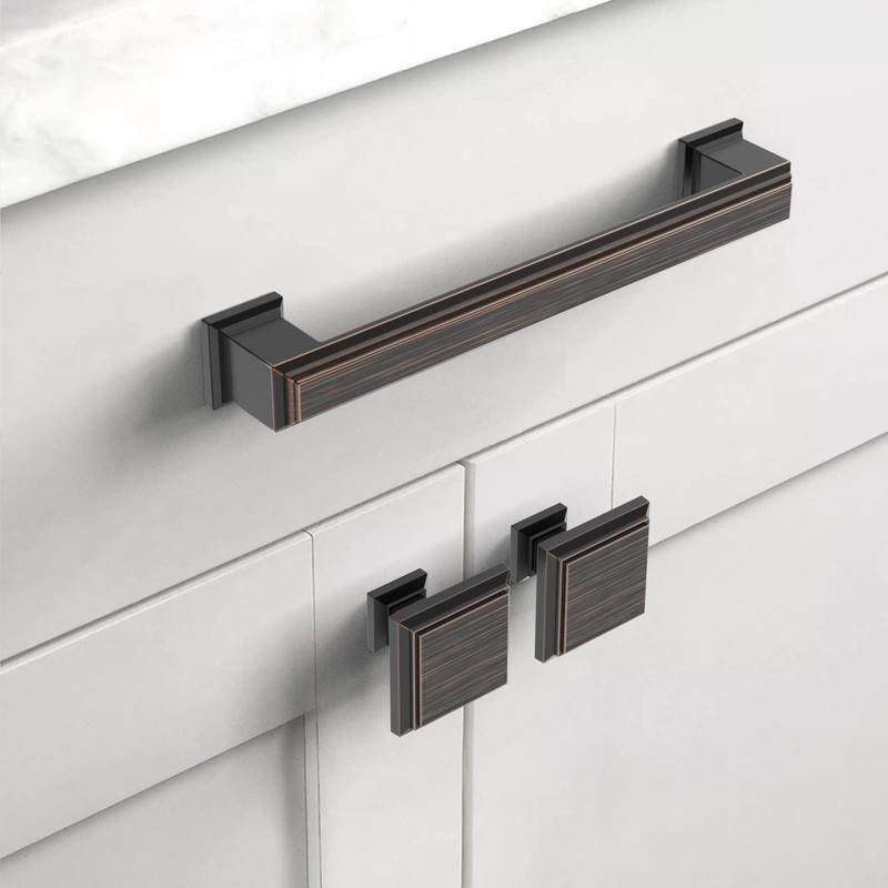 Asidrama 5 Pack 5 Inch(128mm) Oil Rubbed Bronze Kitchen Cabinet