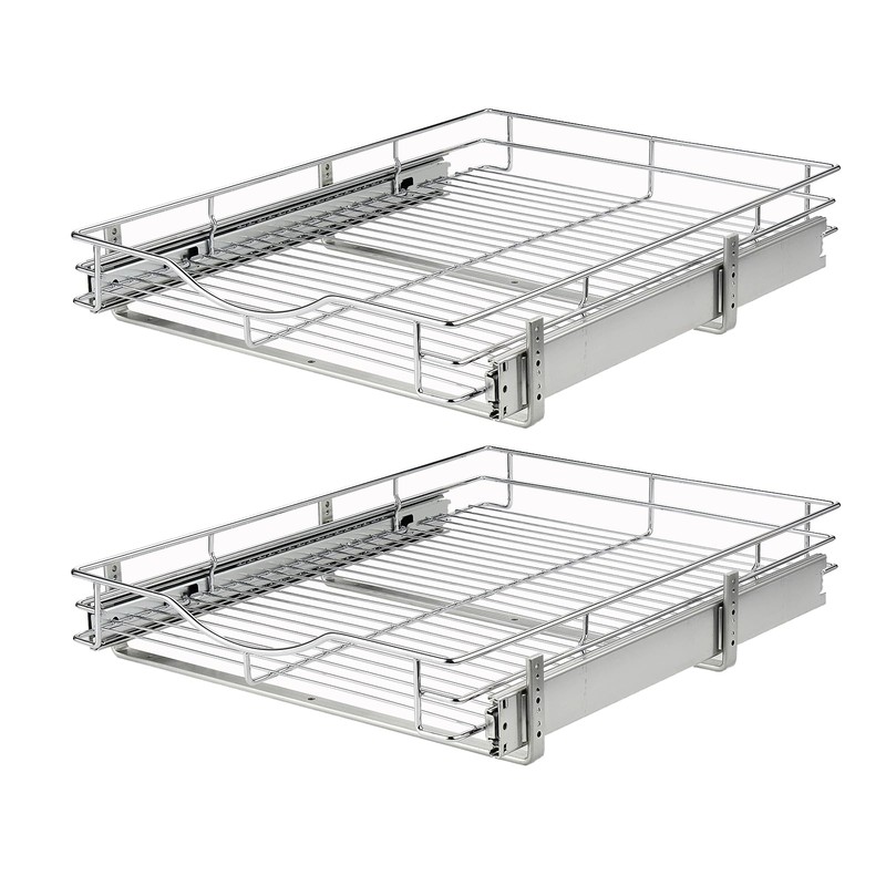 DINDON Pull Out Cabinet Organizer, (11" W x 21" D)