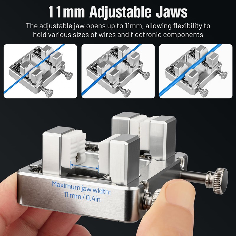 Heavy Duty Aluminum Soldering Clamp with Ceramic Jaw, Adjustable Welding