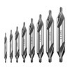 Saipor 8Pcs HSS Center Drill Bits Set 60-Degree Angle Combined