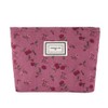 Makeup Bag for Women,Large Floral Corduroy Cosmetic Bags Travel Toiletry
