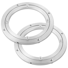 STARVAST 2 Pieces 20 cm Aluminium Alloy Turntable Swivel Bearing Swivel Plate 360 Rotating Swivel Fitting Heavy Duty Turntable Table Bearing for Furniture TV Rack Chairs Desk Dining Table