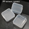WYAN 12 Pack Square Clear Plastic Storage Containers Box with