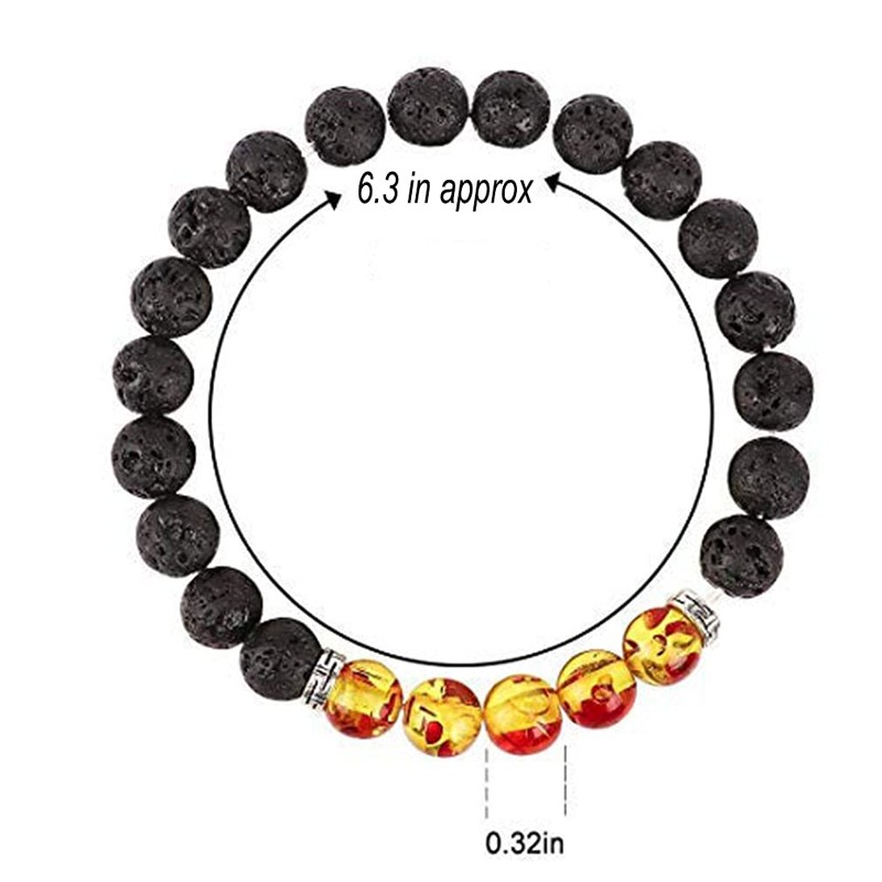 YISSION 7 Chakra Bracelets for Women Men, Essential Oil Beaded