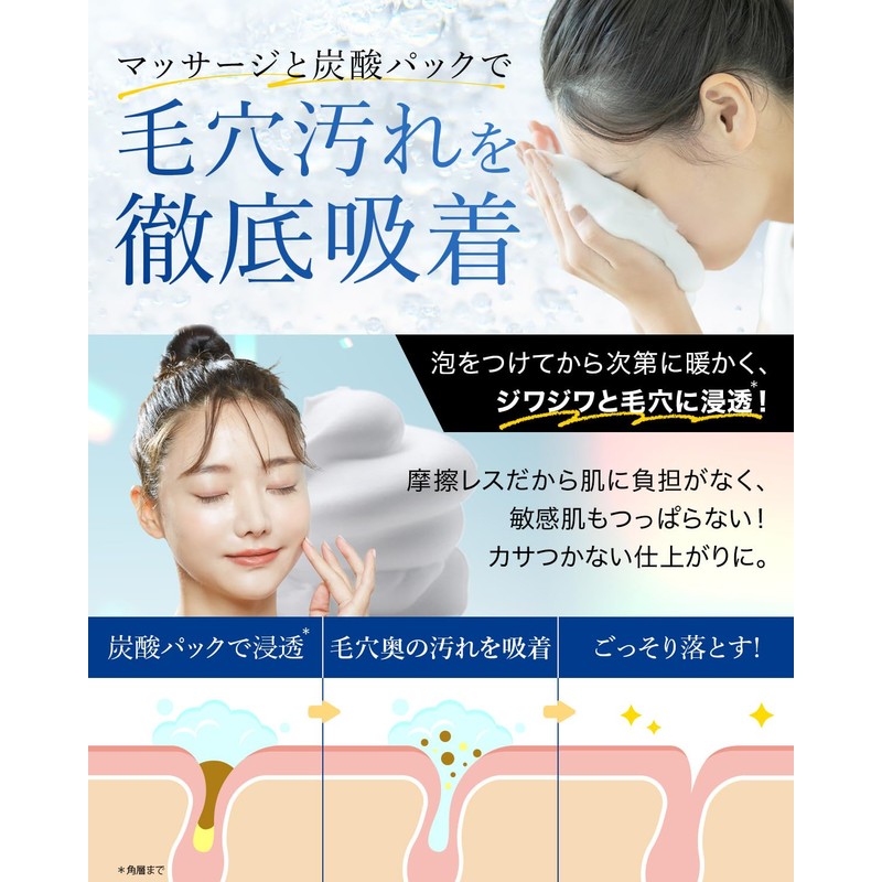 Anella White Carbonated Facial Cleansing Pore Cleansing Foaming Face Wash