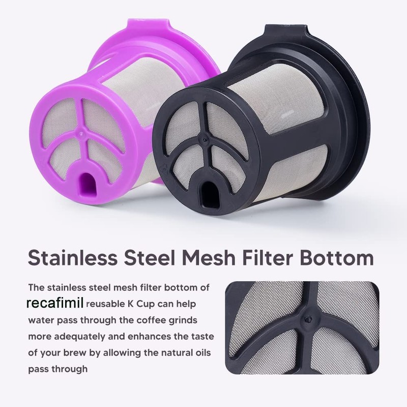 Reusable k Cups for Kerig with Bottom Mesh, Reusable Coffee