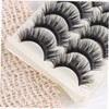 Baluue 5pairs Thick Exaggerated Faux Eyelashes Soft Fiber Artificial Lashes