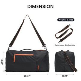 G4Free 35L Large Duffle Bag with Wet Pocket Foldable Duffle Bag for Travel Gym Overnight Women Men