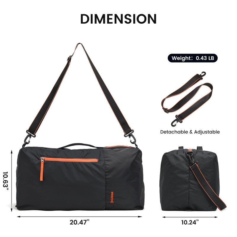 G4Free 35L Large Duffle Bag with Wet Pocket Foldable Duffle