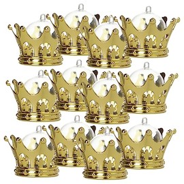 12 piezas Cajas Doradas de Dulces Rellenable con Decorativa para Fiesta Bodas Cumpleaños Centro de Mesa Elegante