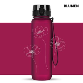 720°DGREE Water Bottle 1 Litre with "uberBottle" Motif + Strainer - Leak-Proof, Lightweight, BPA-Free, Shatterproof - Water Bottle for University, Sports, Fitness, Bike, Outdoor - Reusable Tritan