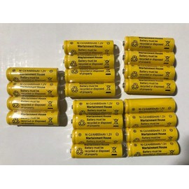 20-Pieces Size 1.2V AA(300/600/800mAh) Or AAA (600mAh/800mAh) and Ni-Cd/Ni-MH Rechargeable Battery for Solar Light and Solar Devices (1.2v AA 800mAh Ni-Cd)