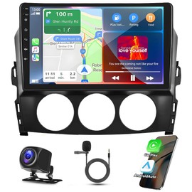 Android 13 Double Din Car Stereo for Mazda MX-5 2006-2021 w/Wireless Carplay Android Auto, 9 Inch IPS Touch Screen Car Audio Receiver GPS Navigation Bluetooth FM AM AHD SWC AHD Backup Camera, 2+32G