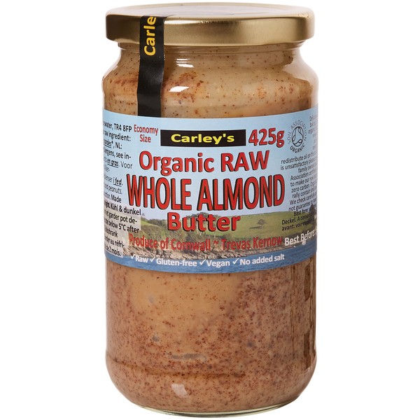 Carley's Large Organic Raw Whole Almond Butter 425g