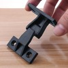 jojofuny 10Pcs Adjustable Cabinet Panel Connector, Black Nylon Push-On Fitting