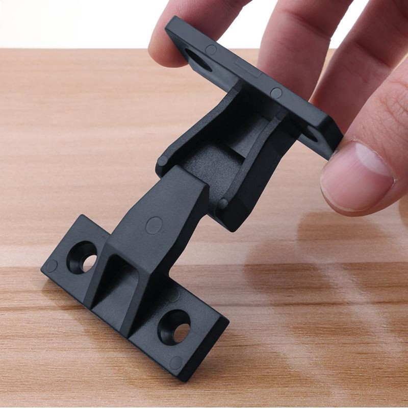 jojofuny 10Pcs Adjustable Cabinet Panel Connector, Black Nylon Push-On Fitting