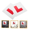 CAXUSD 6pcs Magnetic Learner Driver Sign Stickers Reflective Plates for
