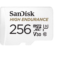 SanDisk 256GB High Endurance Video MicroSDXC Card for Dash Cams Works with Garmin Mini 2, 47, 57, 67W Series (SDSQQNR-256G-GN6IA) Bundle with Everything But Stromboli SD & Micro SD Memory Card Reader