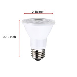 wei's-l.e.d PAR20 LED Bulbs, 8W, 75W Equivalent 8W, Dimmable, 3000K Warm White, E26 Standard Base, Wet Rated, UL Listed. (5 Pack, 3000k)