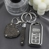 YIKECASE Key Fob Cover with Diamond Keychain Car Key Holder