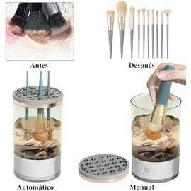Máquina Limpiadora Automática de Brochas de Maquillaje, Eléctrico para Limpieza Rápida y Eficiente de Brochas Cosméticas