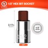 BLACKROBOT 1/2 inch Hex Bit Socket, 1/2 Inch Drive 1/2