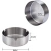 Stainless Steel Ashtray Modern Tabletop Ashtray for Indoor and Outdoor