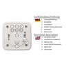 Huber Motion, 180° motion detector, white, fitted, concealed, energy efficient,